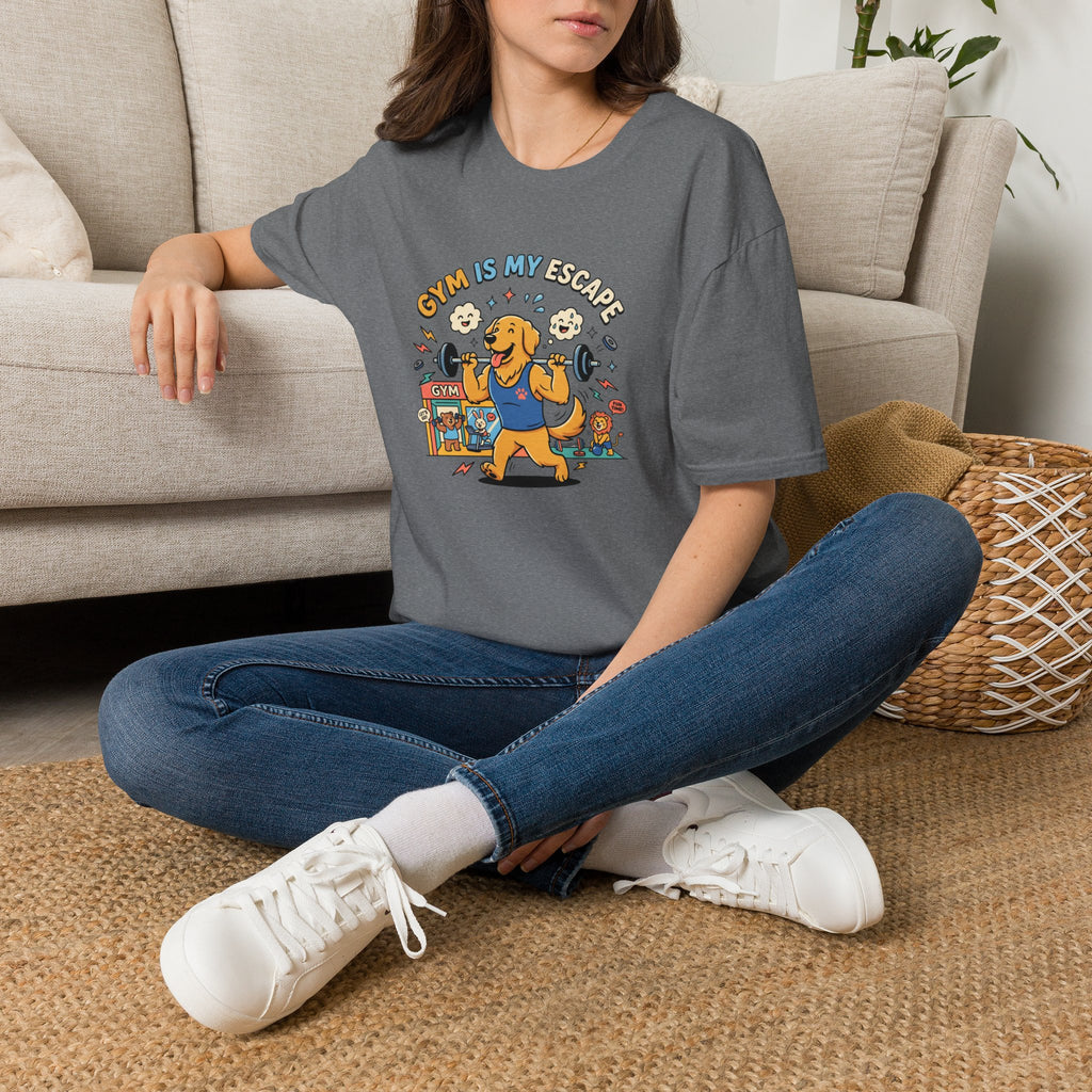 Gym is my escape - Happy retriever Gym T-Shirt