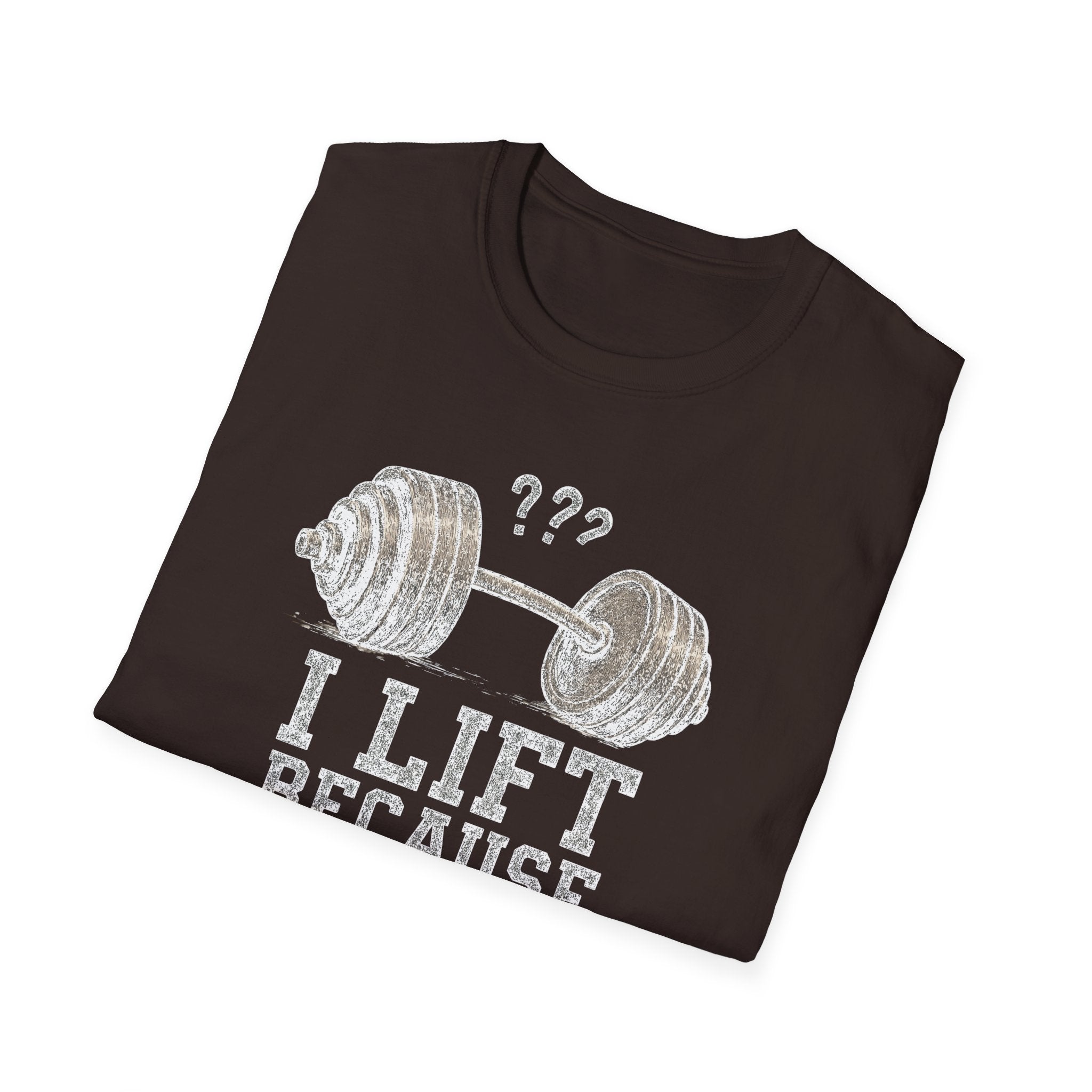 I Lift Because I Can’t Count That High – Heavy Barbell Edition T-Shirt