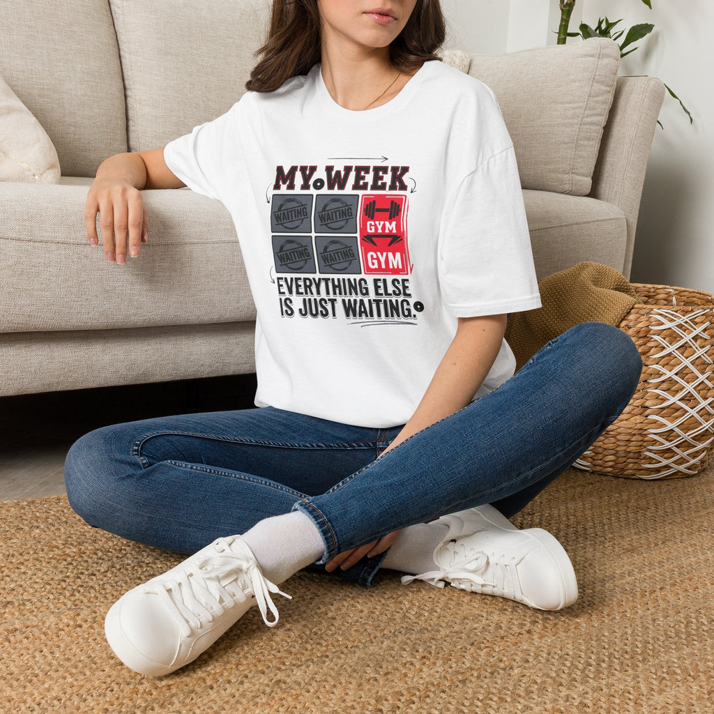 Waiting for gym - Week schedule T-Shirt