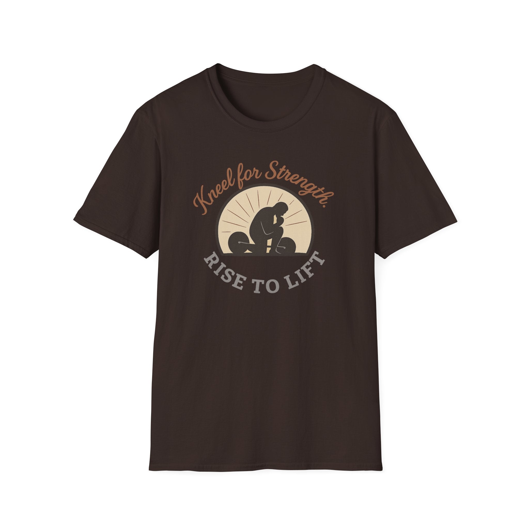 Kneel for Strength. Rise to Lift. – Faith-Fueled Power  Tshirt