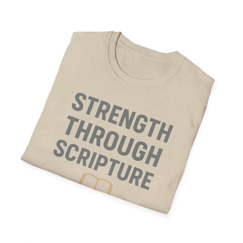 Strength Through Scripture – Bold Faith & Fitness Statement Tshirt