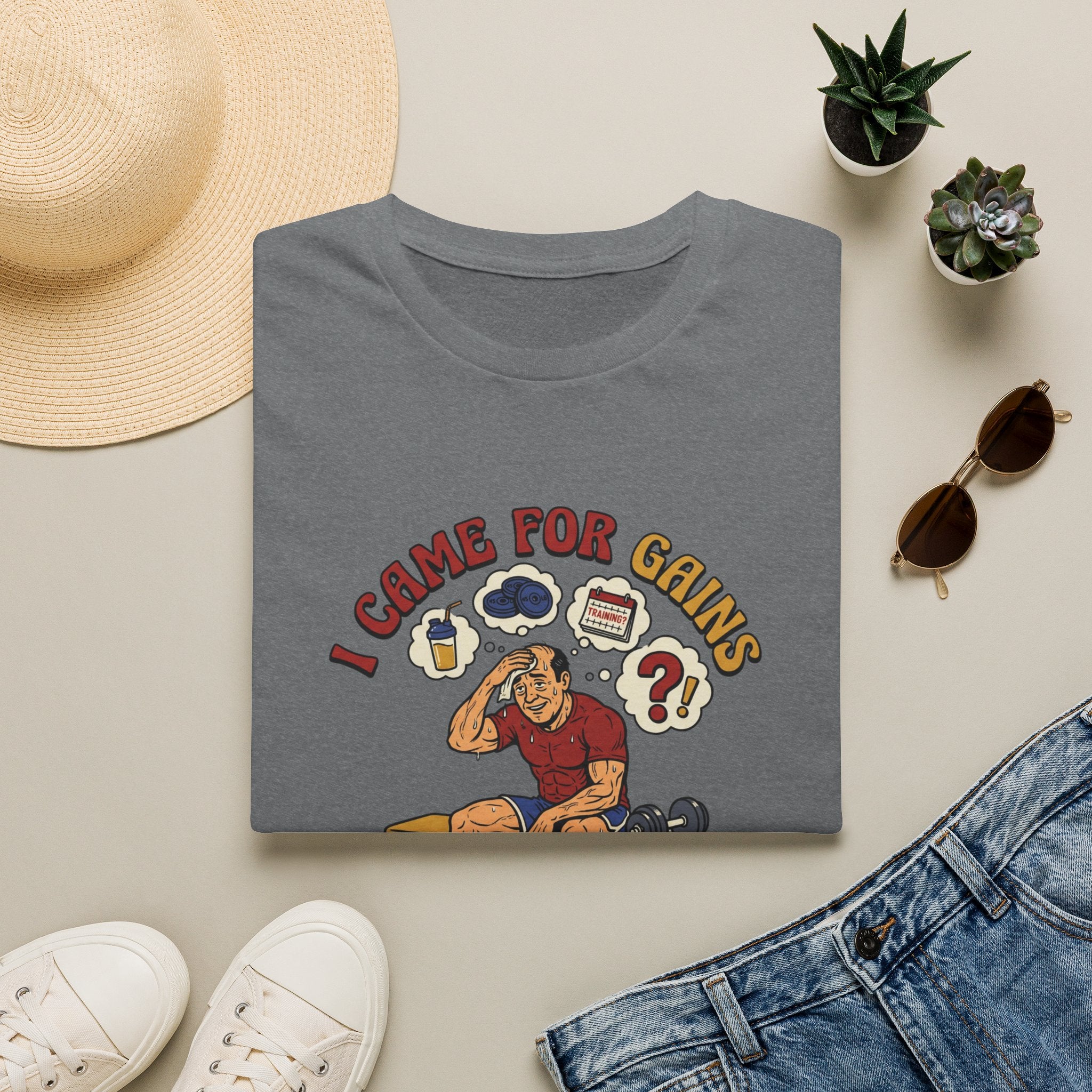 Came for Gains, left with Questions T-Shirt