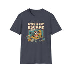 Gym is my escape - Racoon humorous T-Shirt