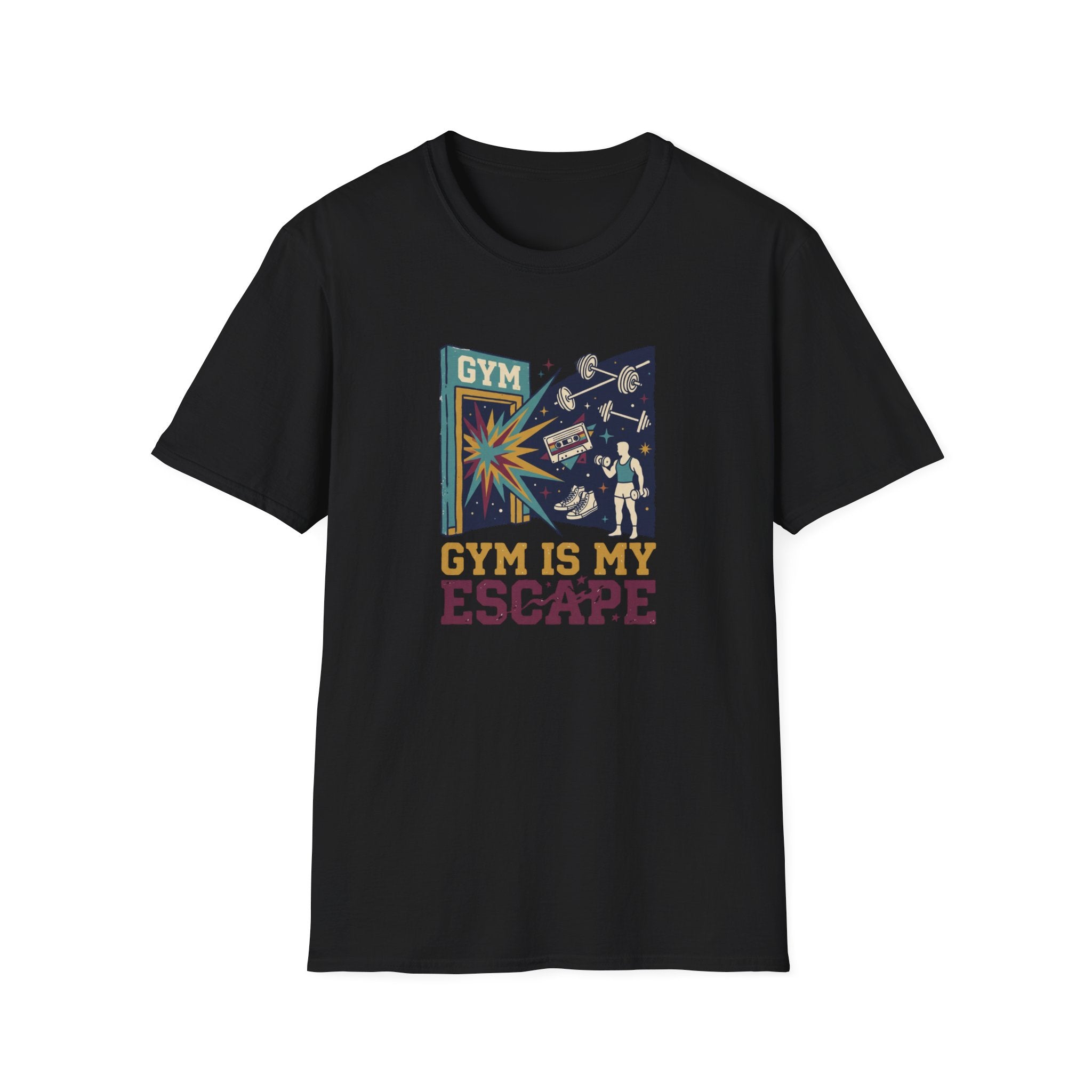Gym is my escape - colorful T-Shirt