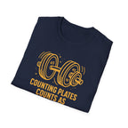 Counting Plates Counts as Cardio – Barbell Humor T-Shirt