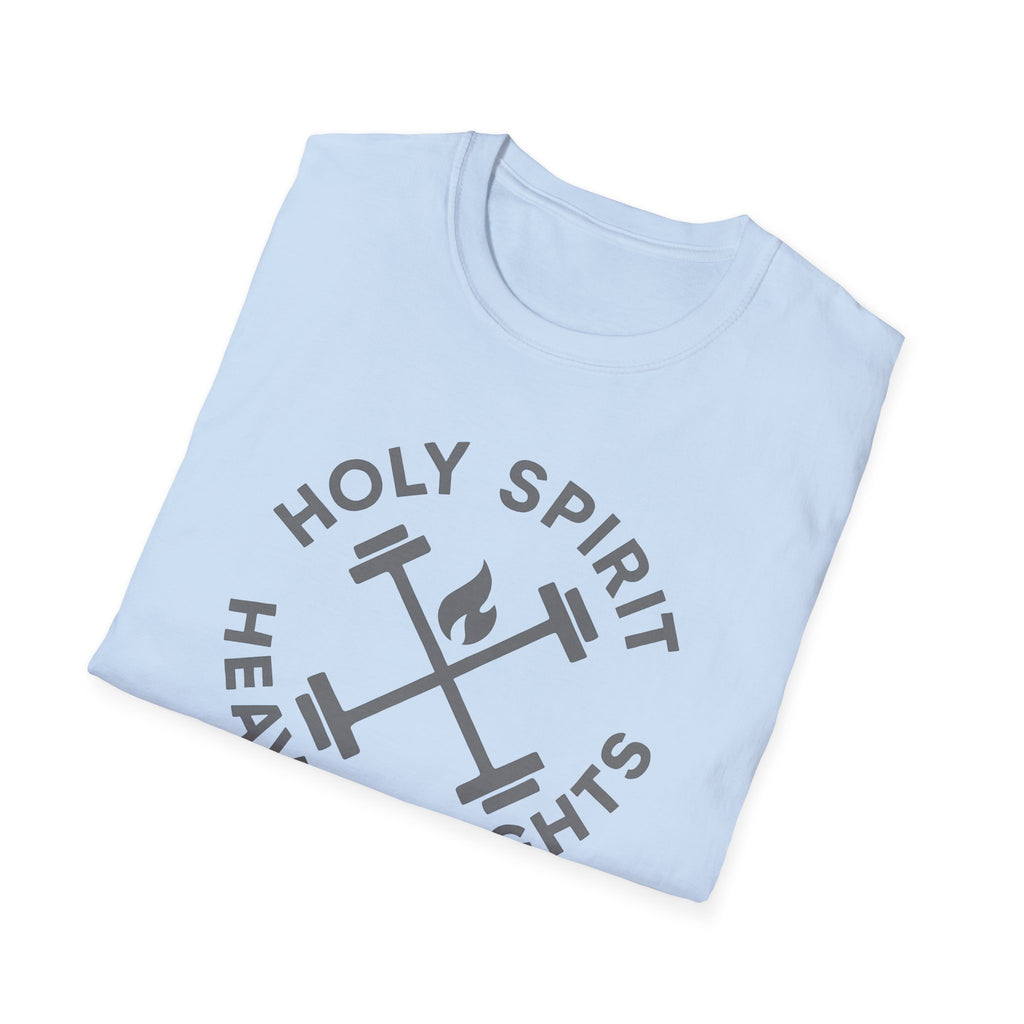 Holy Spirit. Heavy Weights. – Crossed Barbells Emblem Tshirt