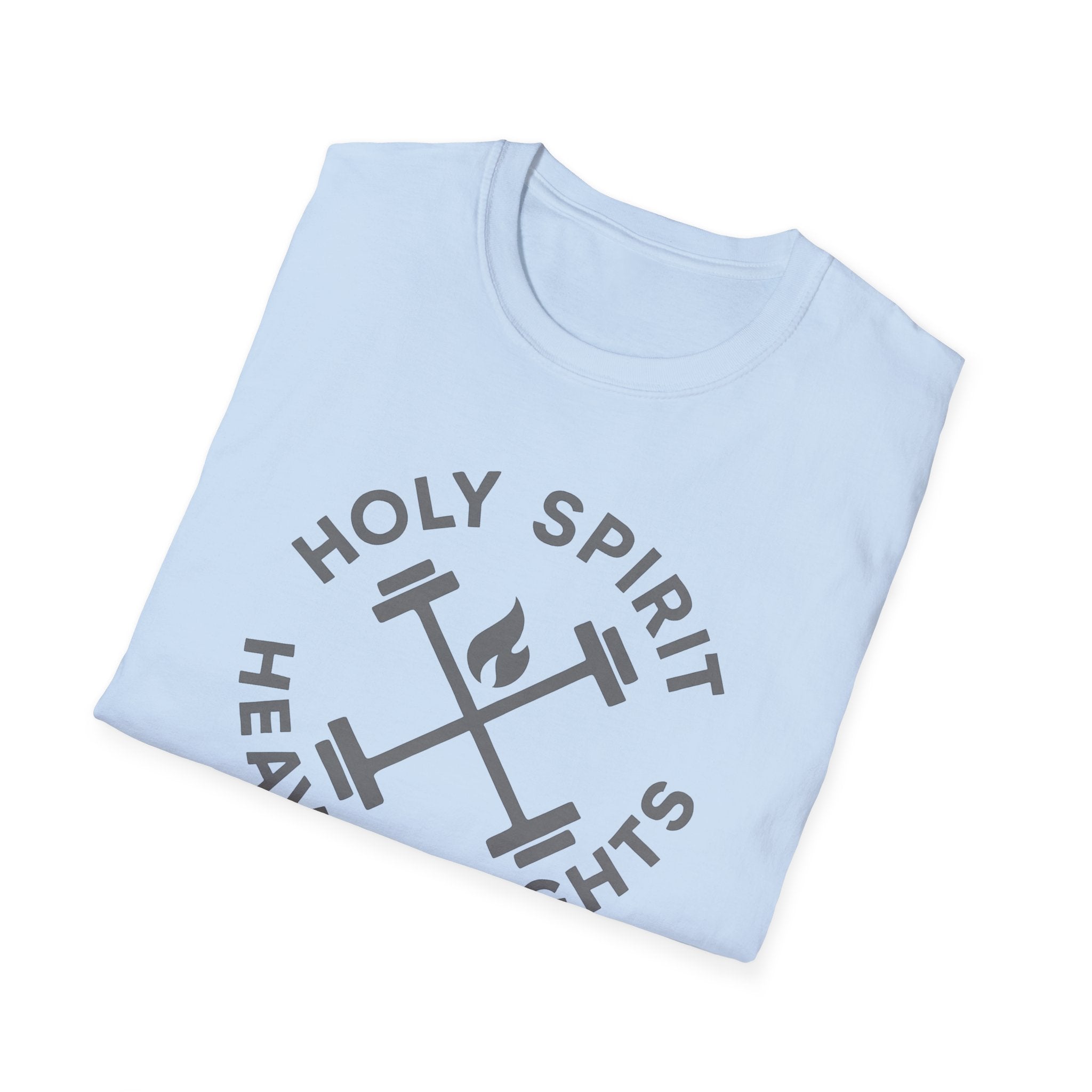 Holy Spirit. Heavy Weights. – Crossed Barbells Emblem Tshirt