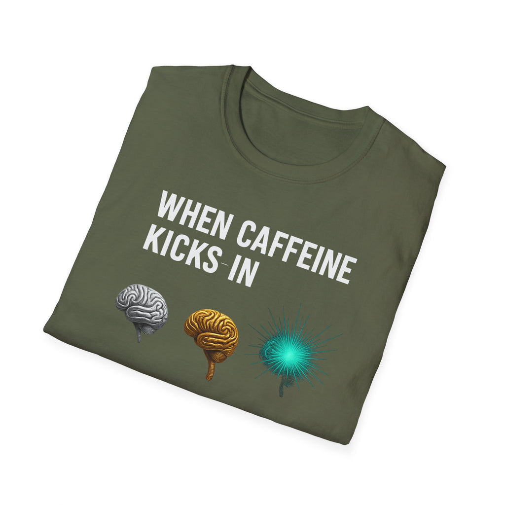 When Caffeine Kicks In – Brain Upgrade Sequence T-Shirt