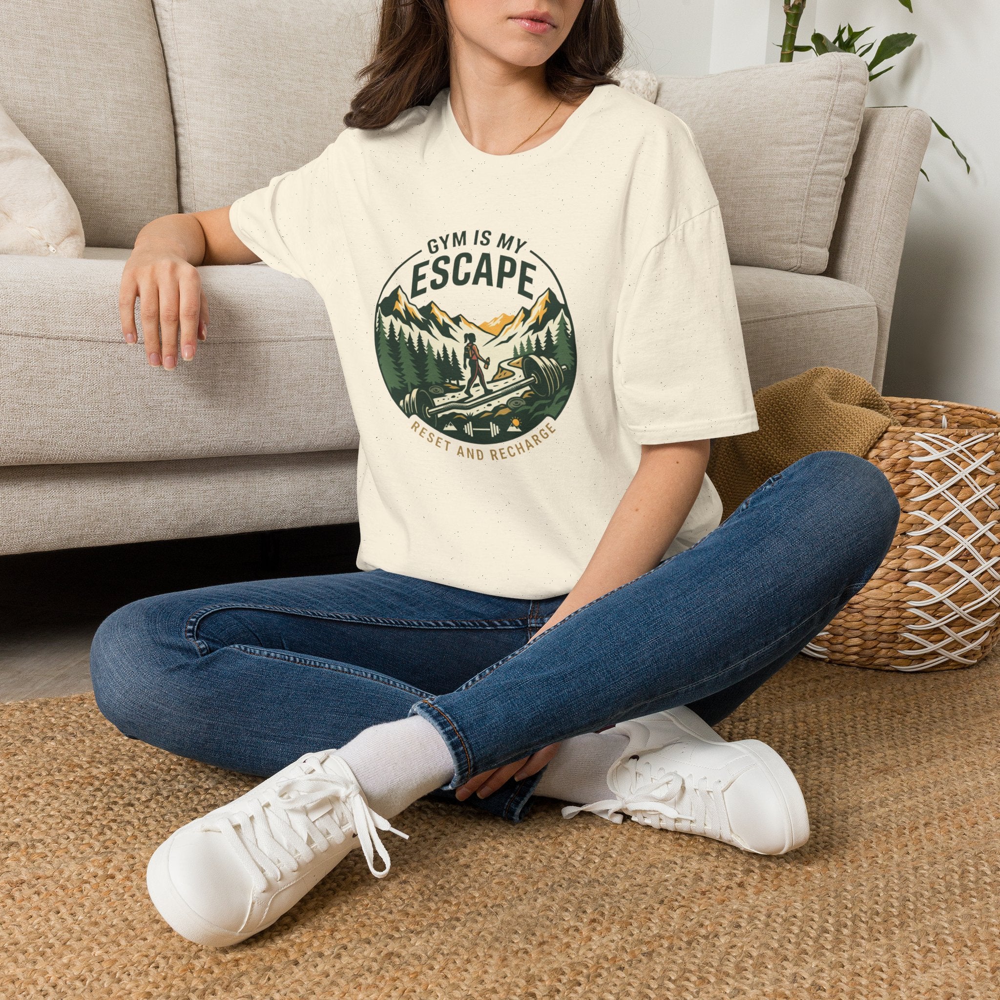 Gym is my escape - Adventure style T-Shirt