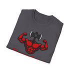 Flexecutioner – Muscular Axe Warrior Emblem T-Shirt