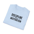 Discipline > Motivation – Barbell Edition T-Shirt