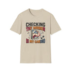 Checking the mirror is my Cardio T-Shirt