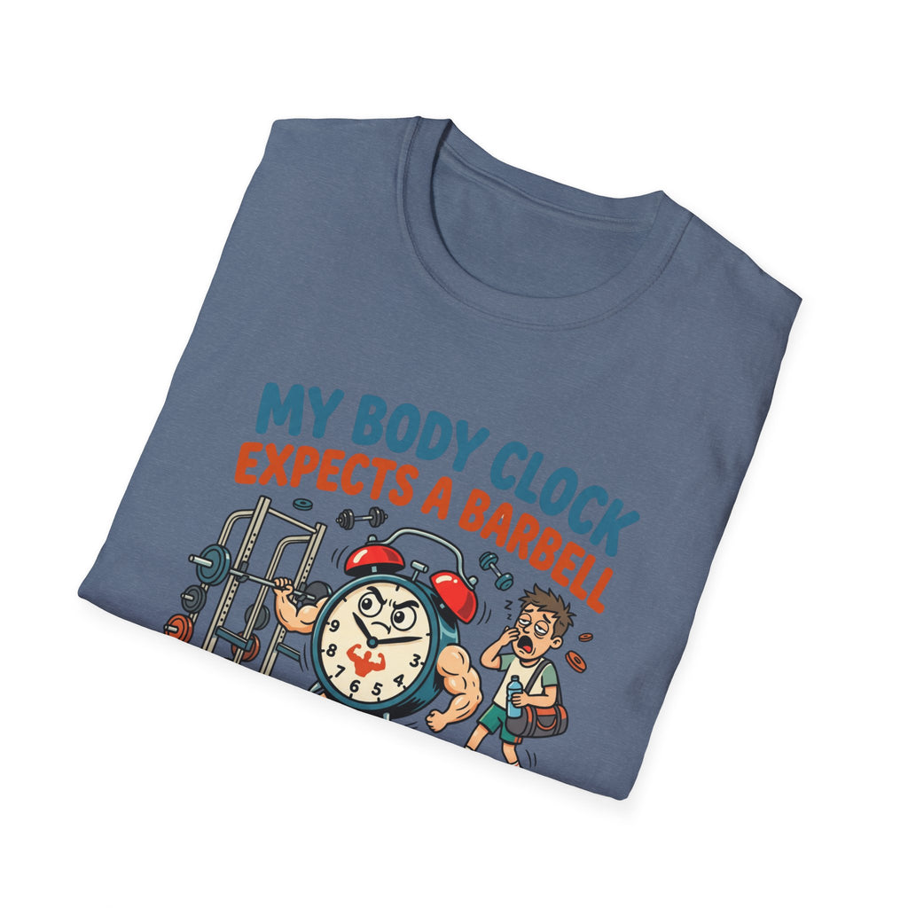 Body clock expects barbell T-Shirt