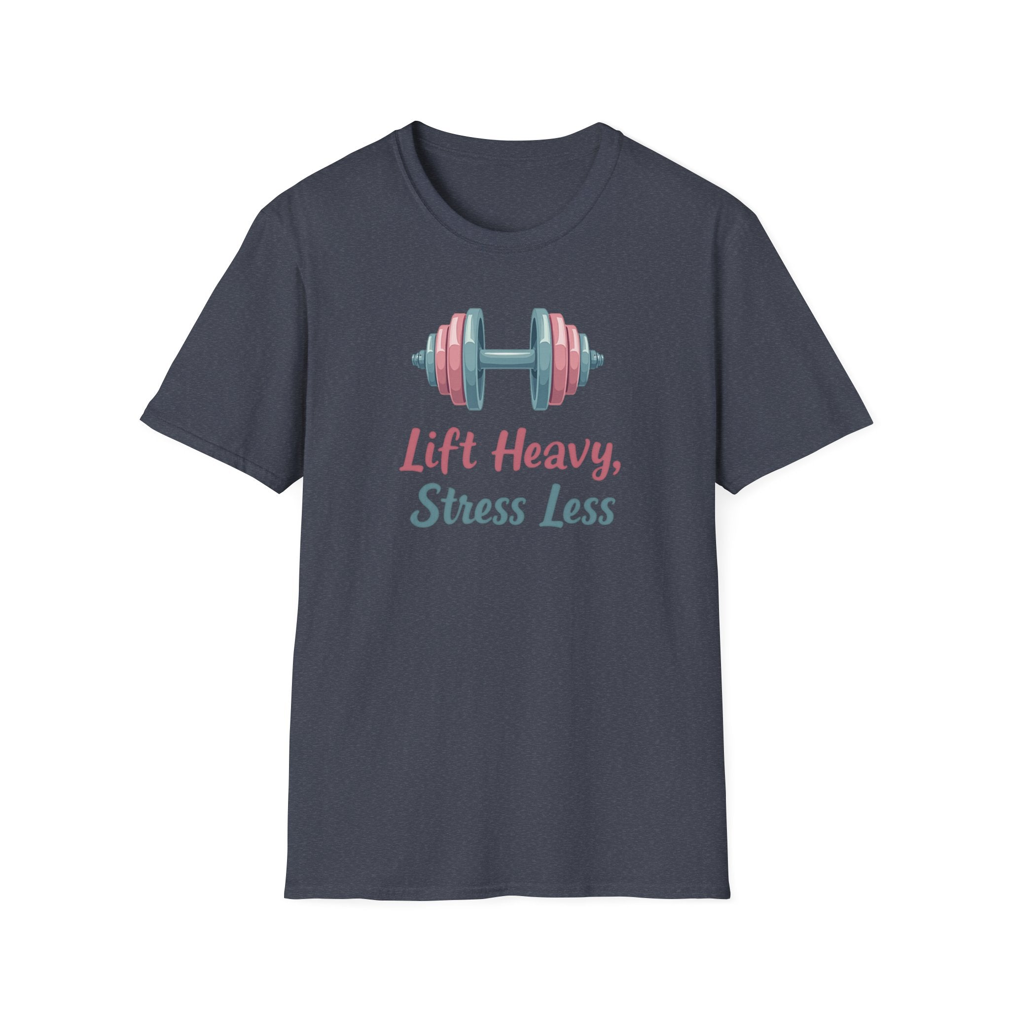 Lift Heavy, Stress Less – Barbell Bliss Edition T-Shirt