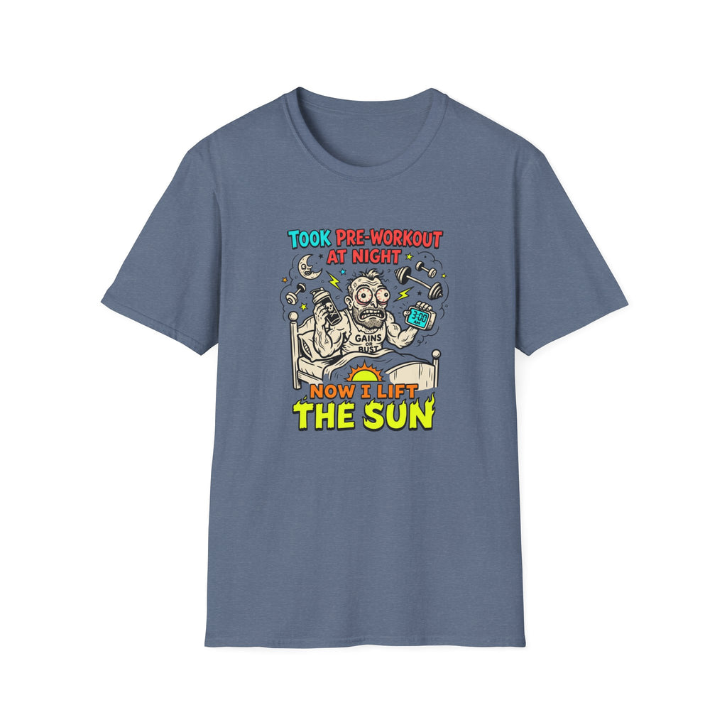 Took pre at night, now I lift the sun T-Shirt