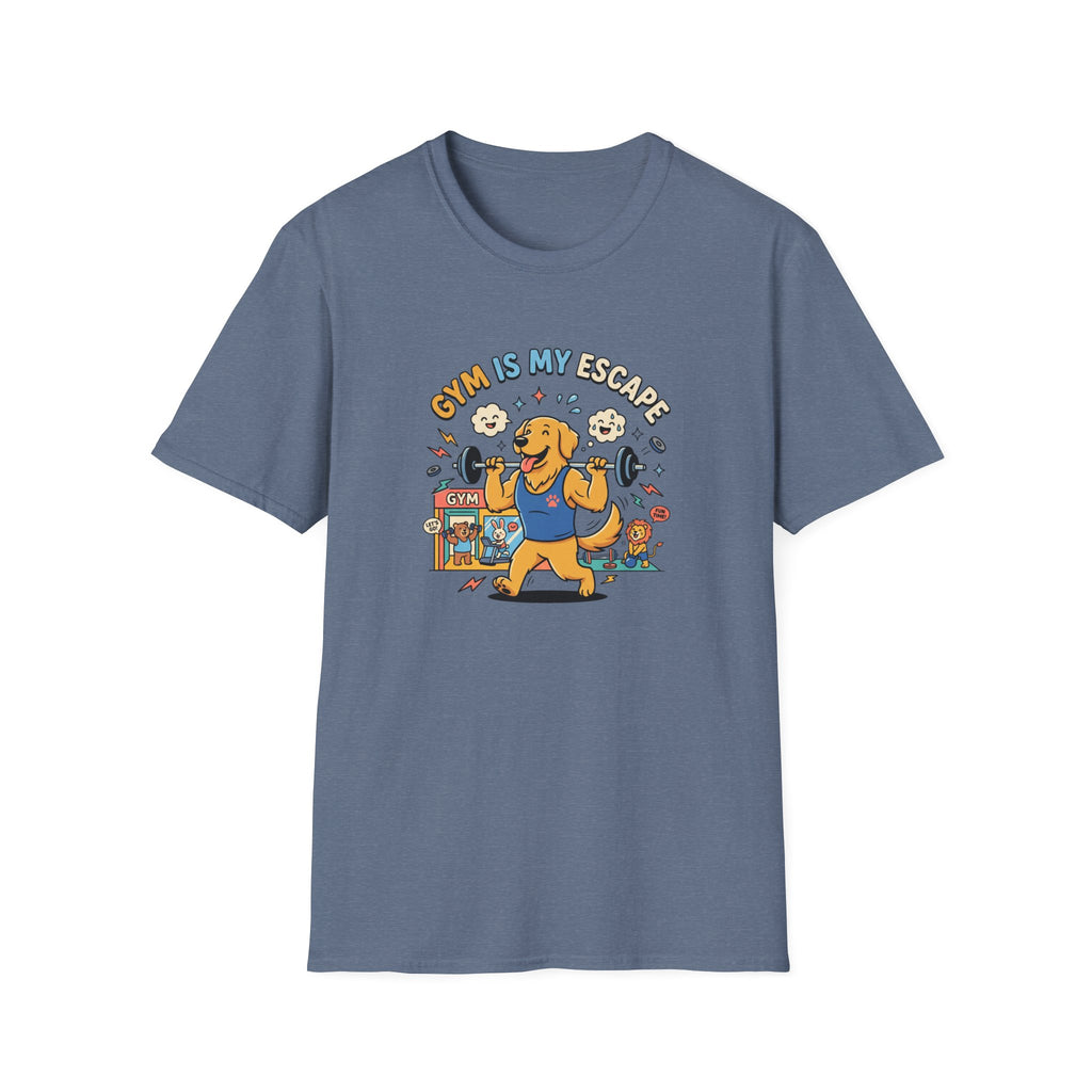 Gym is my escape - Happy retriever Gym T-Shirt