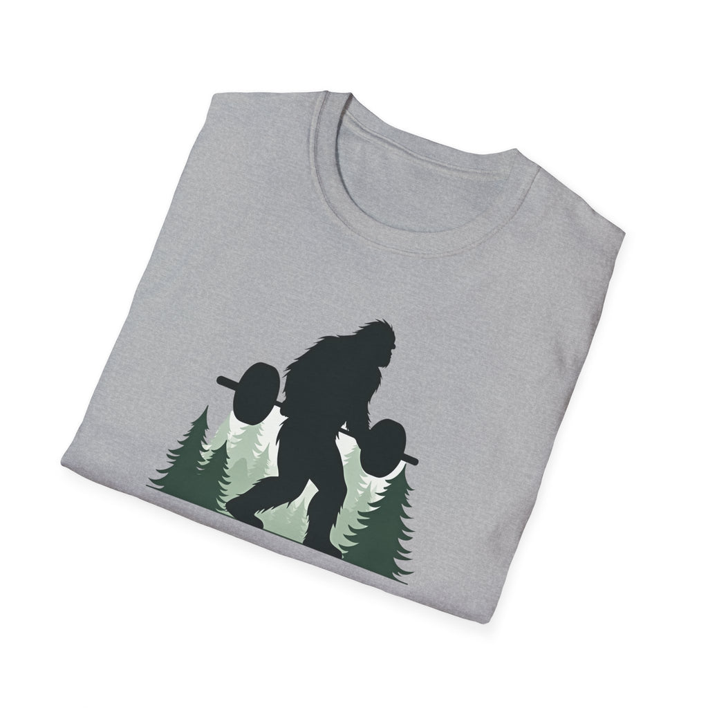 Forest Beast Mode – Bigfoot Barbell Edition T-Shirt
