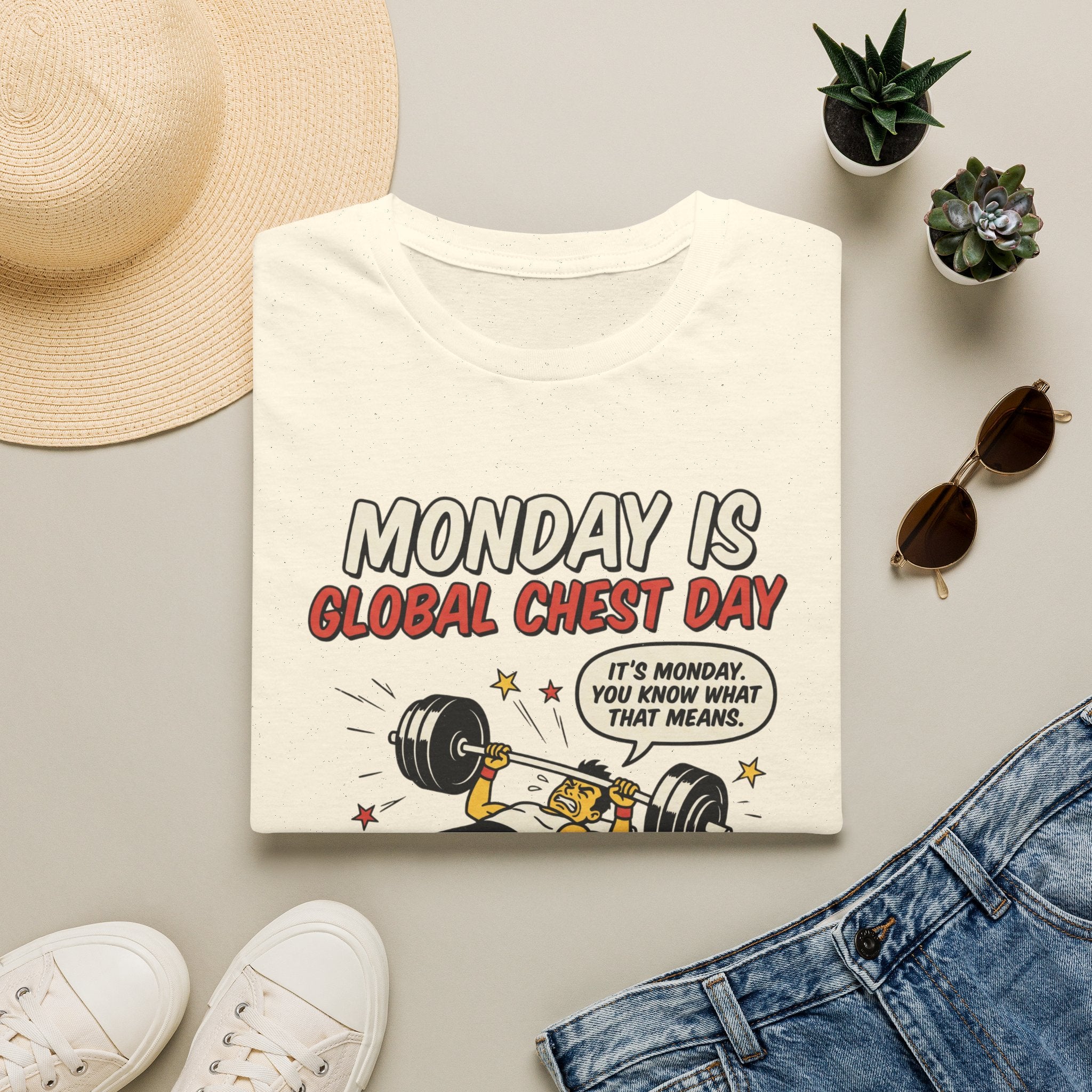 Monday is Global chest day - You knw what it means T-Shirt