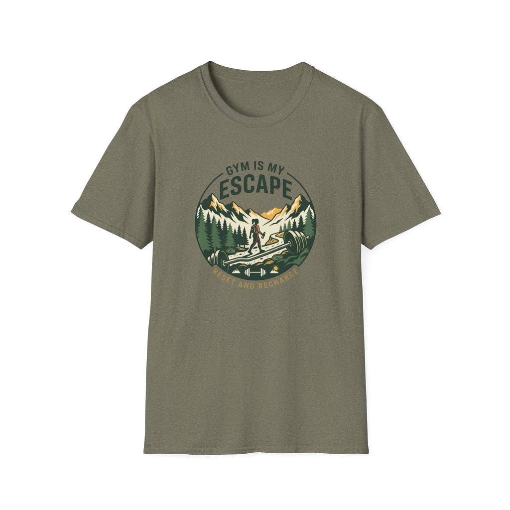 Gym is my escape - Adventure style T-Shirt