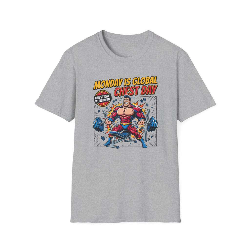Monday is Global chest day - Comic T-Shirt
