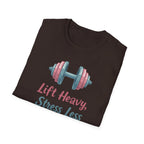 Lift Heavy, Stress Less – Barbell Bliss Edition T-Shirt