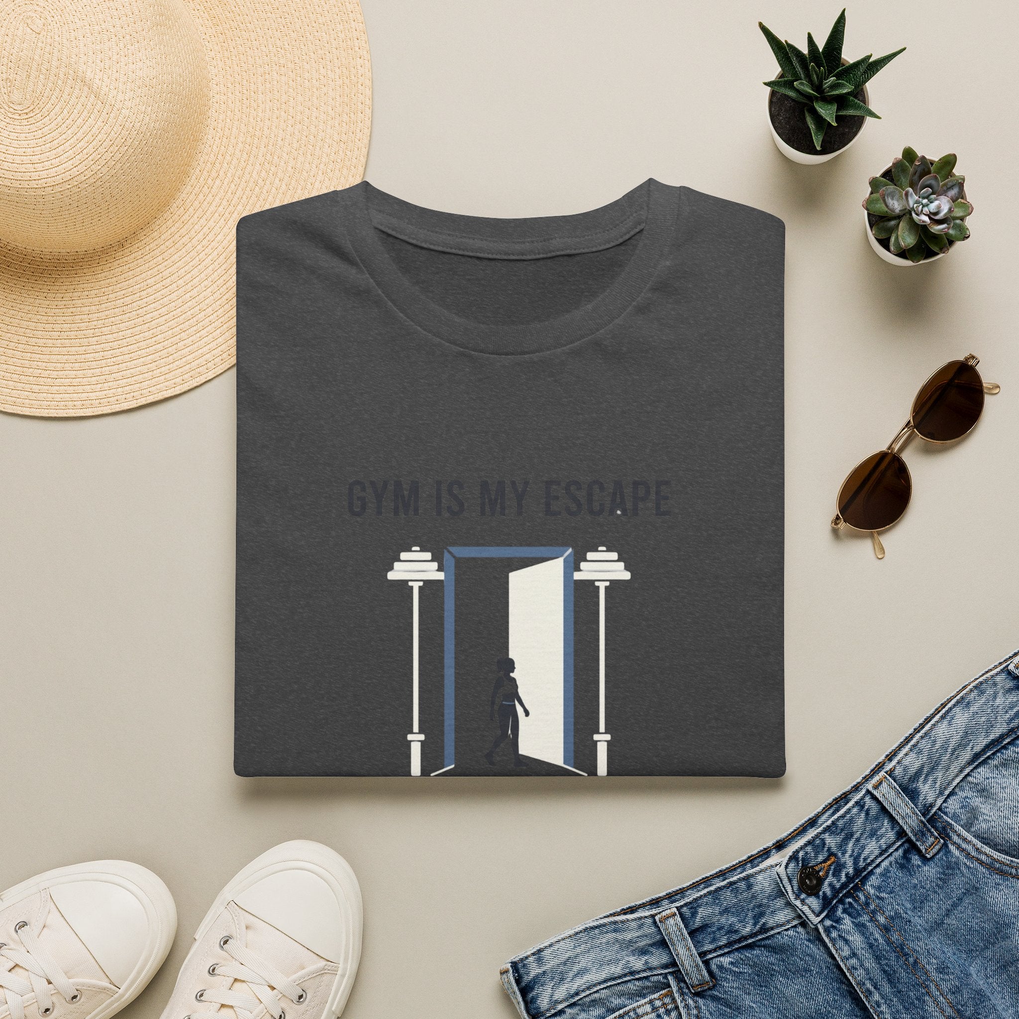 Gym is my escape - Minimalistic T-Shirt