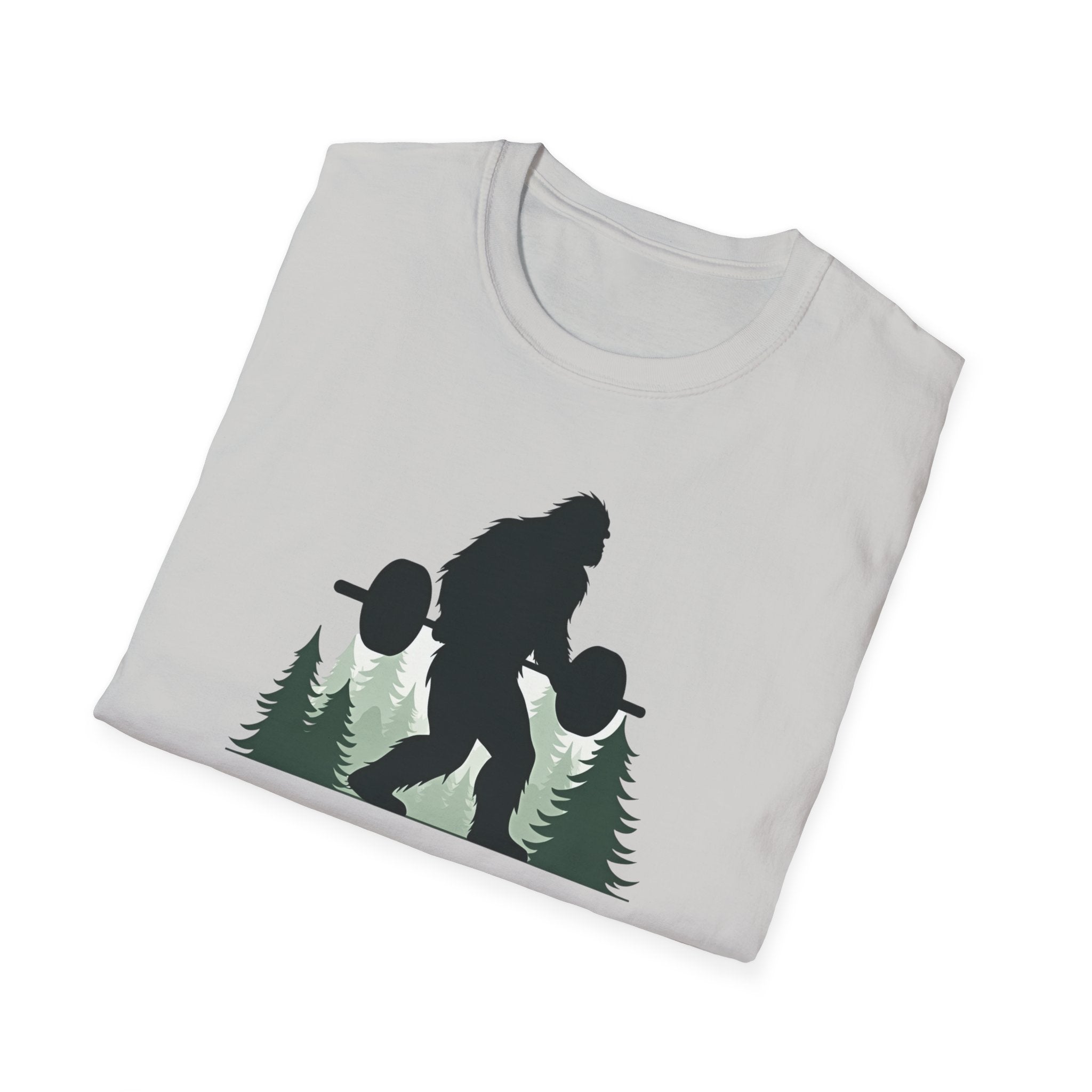 Forest Beast Mode – Bigfoot Barbell Edition T-Shirt