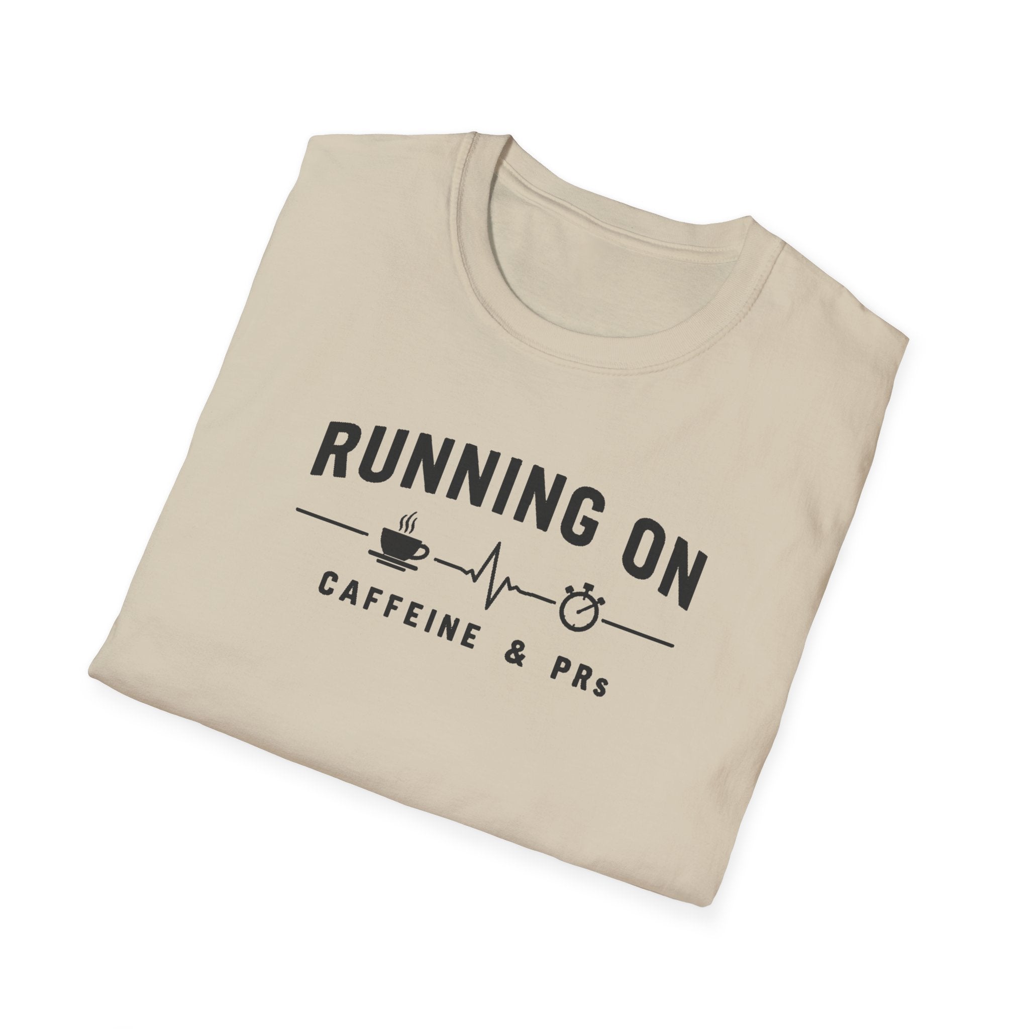 Running on Caffeine & PRs – Minimal Strength Mode T-Shirt