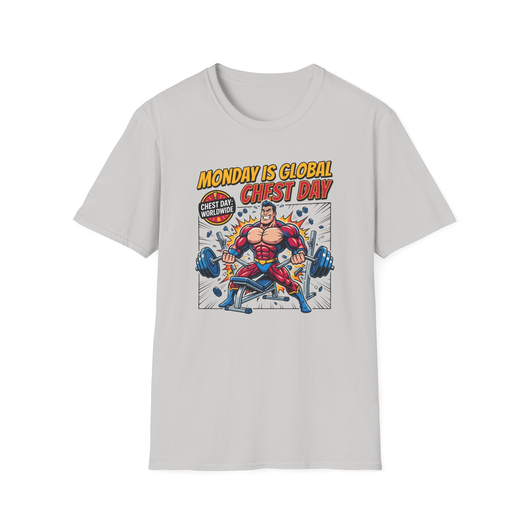 Monday is Global chest day - Comic T-Shirt