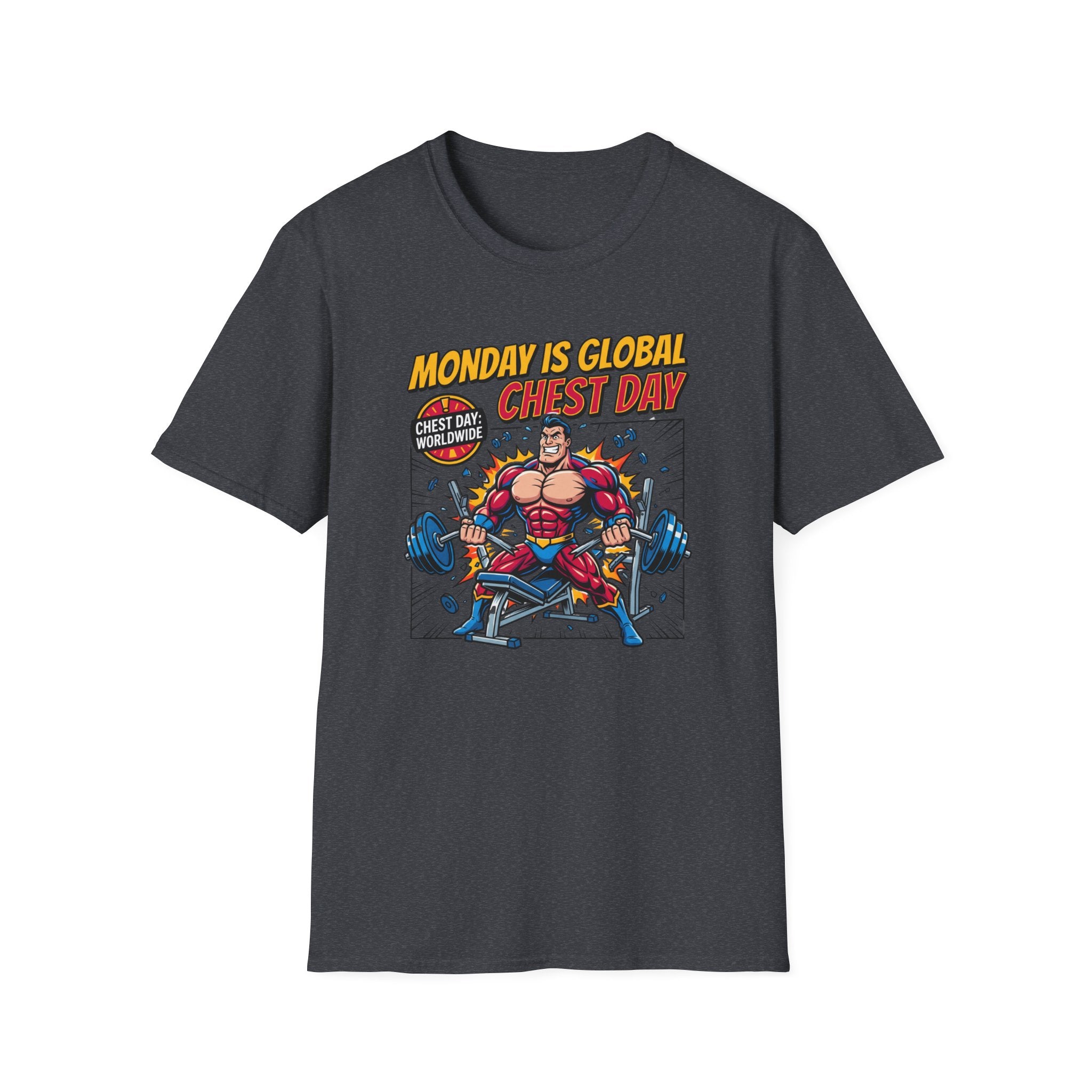 Monday is Global chest day - Comic T-Shirt