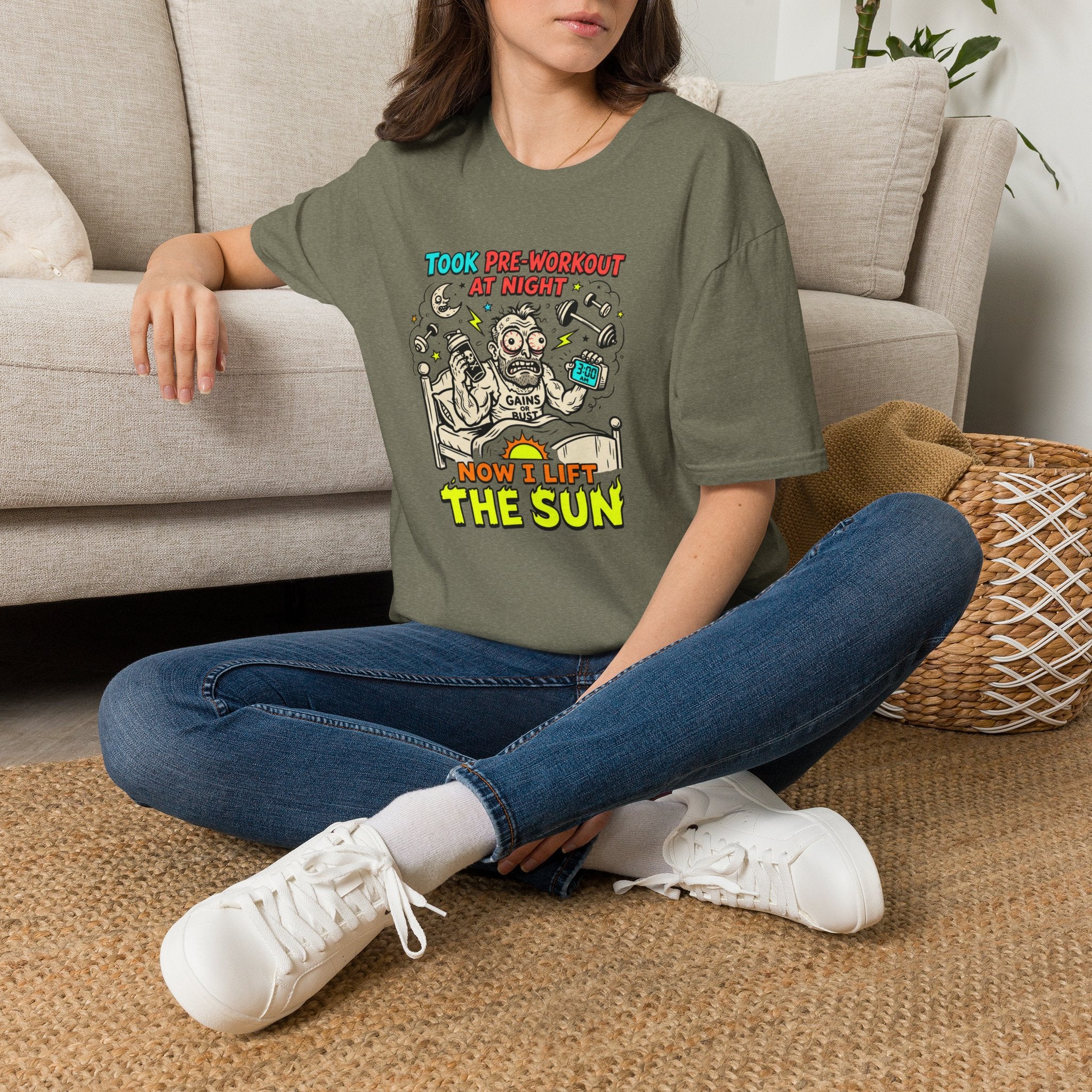 Took pre at night, now I lift the sun T-Shirt