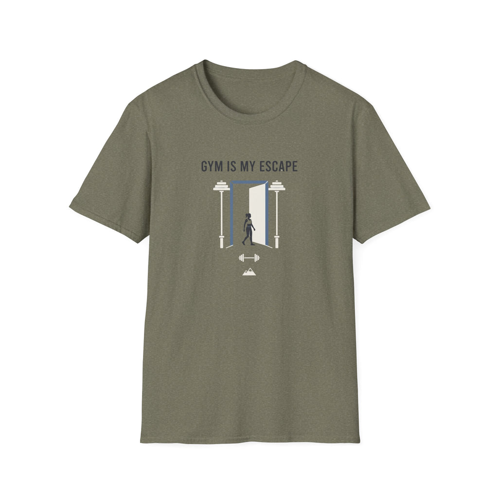Gym is my escape - Minimalistic T-Shirt