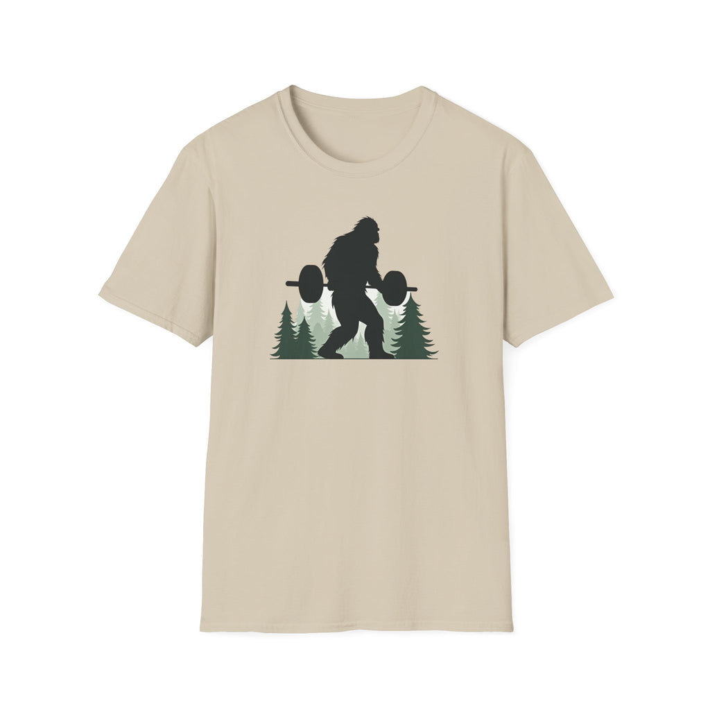 Forest Beast Mode – Bigfoot Barbell Edition T-Shirt
