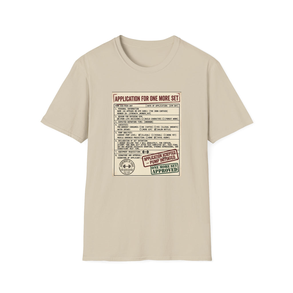 Application for one more set -  Push day T-Shirt