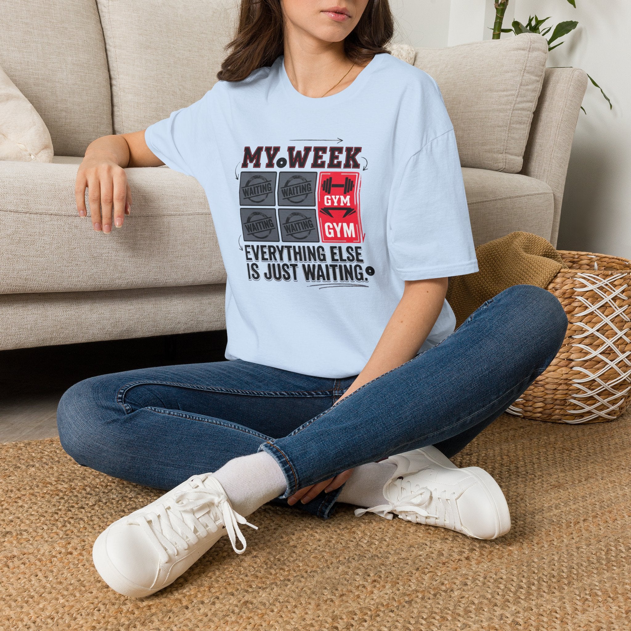 Waiting for gym - Week schedule T-Shirt