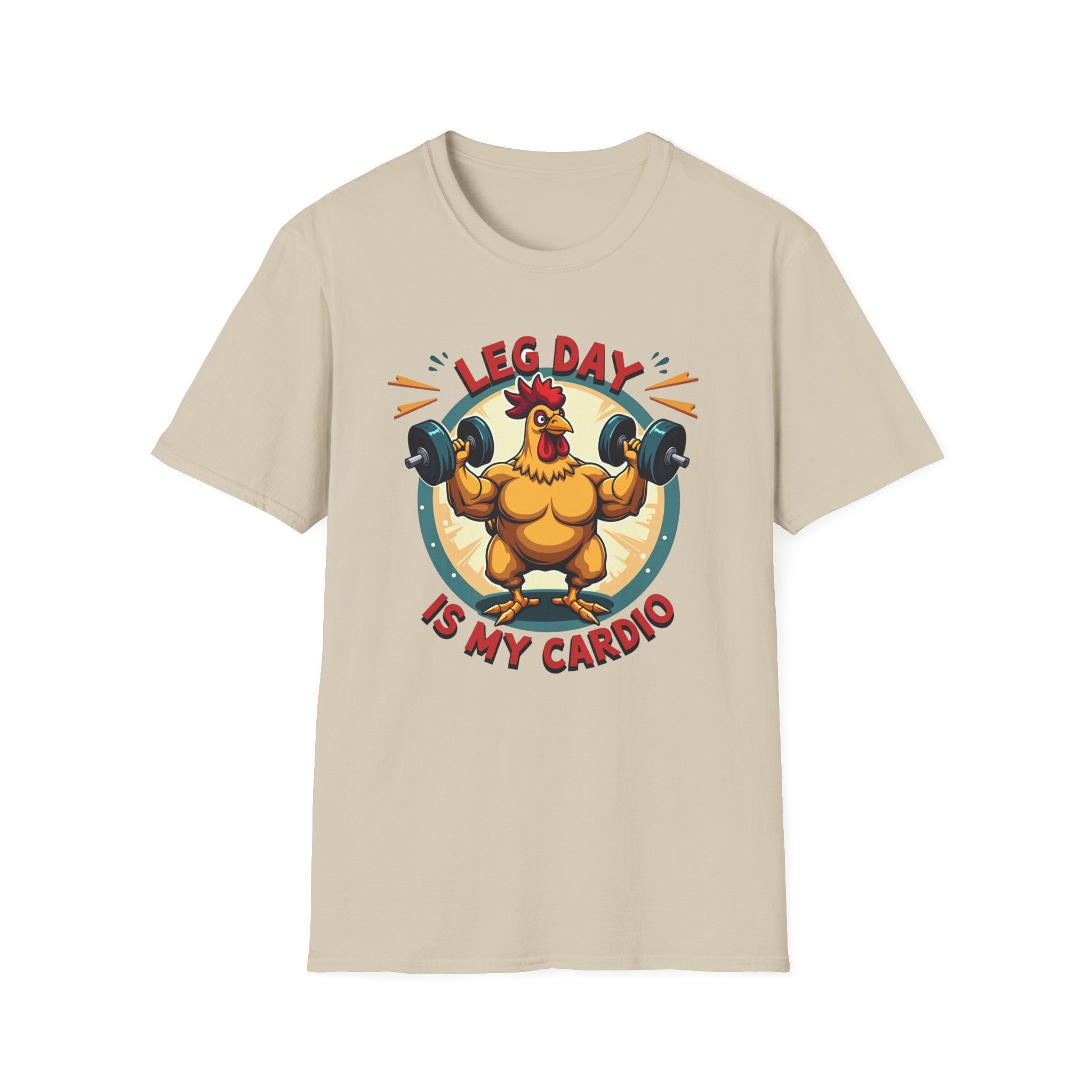 Leg Day Is My Cardio (Muscle Chicken Edition) T-Shirt