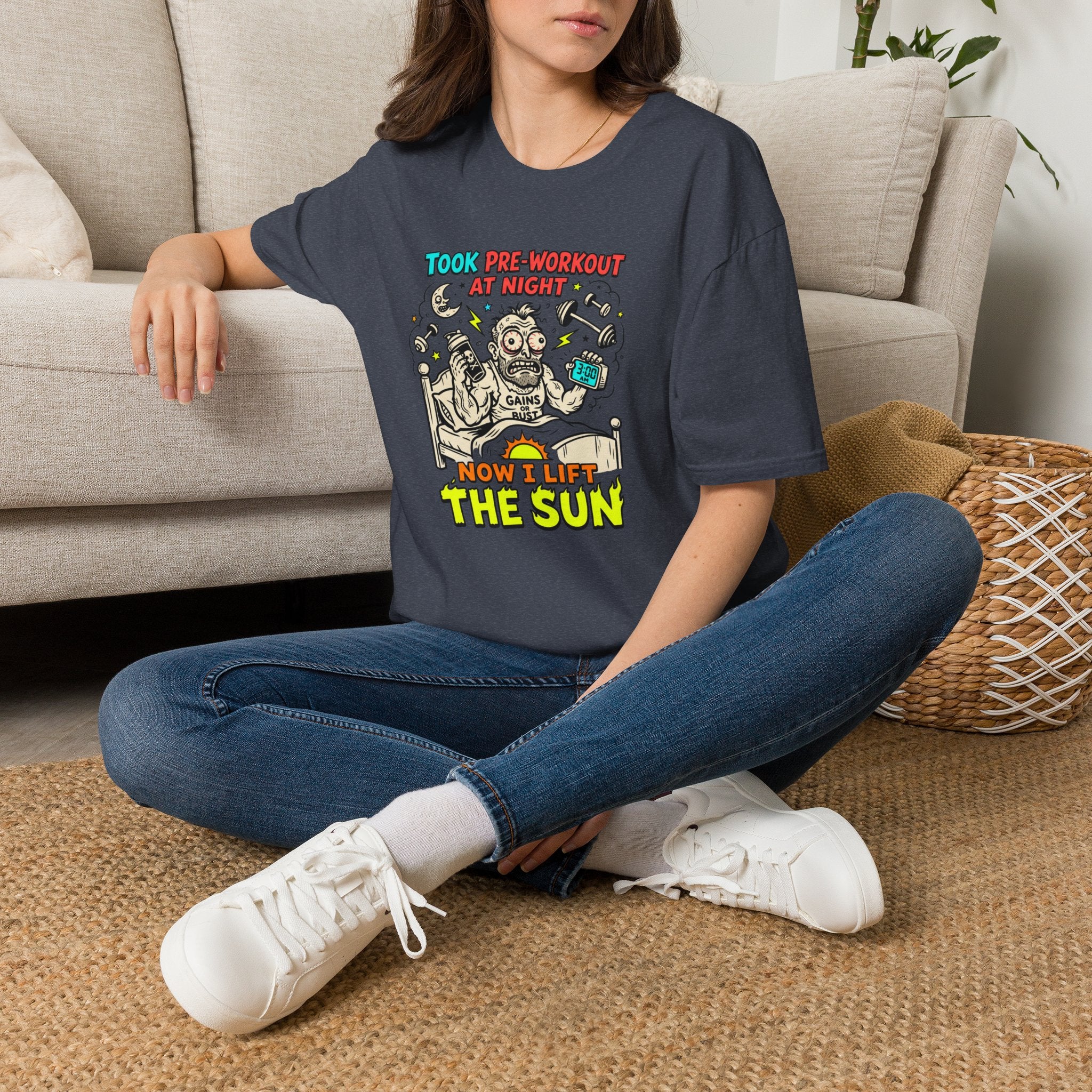 Took pre at night, now I lift the sun T-Shirt