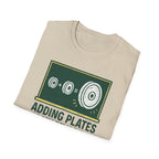 Adding Plates Is My Favorite Subject – Chalkboard Gym Edition Tshirt