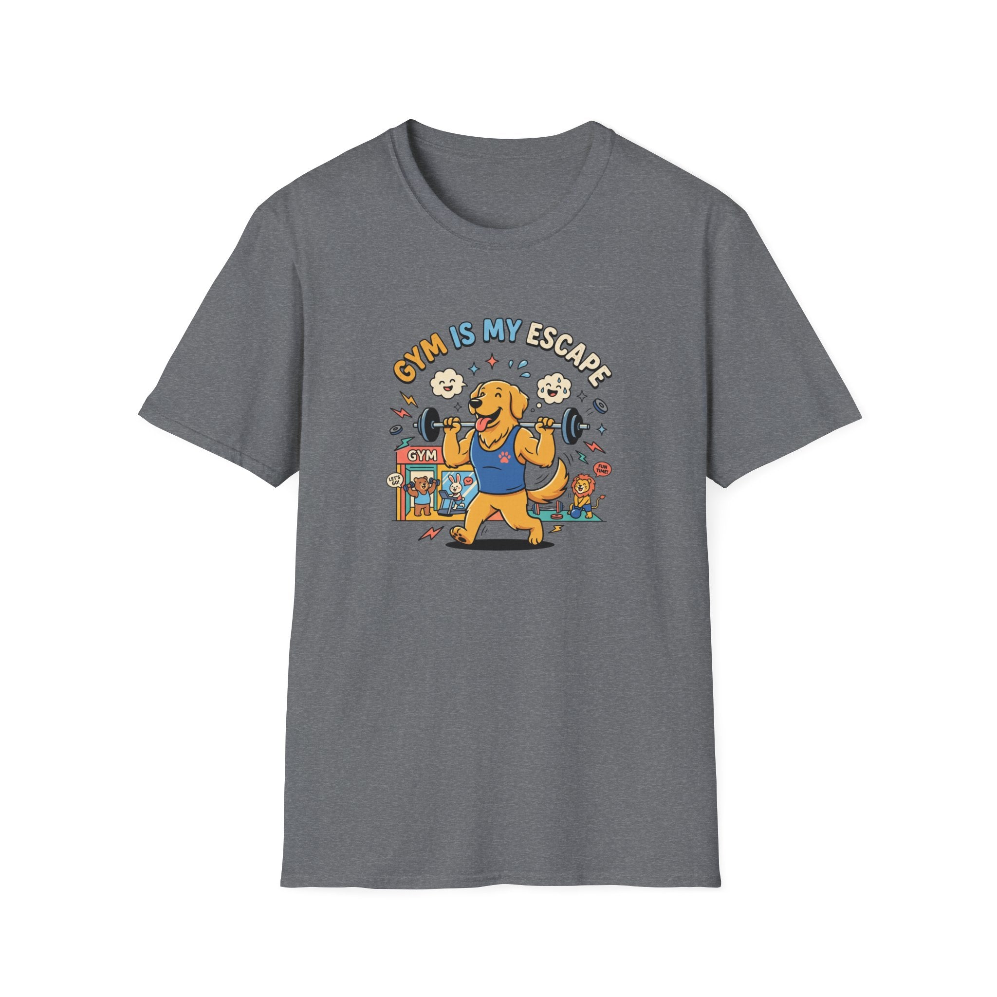 Gym is my escape - Happy retriever Gym T-Shirt