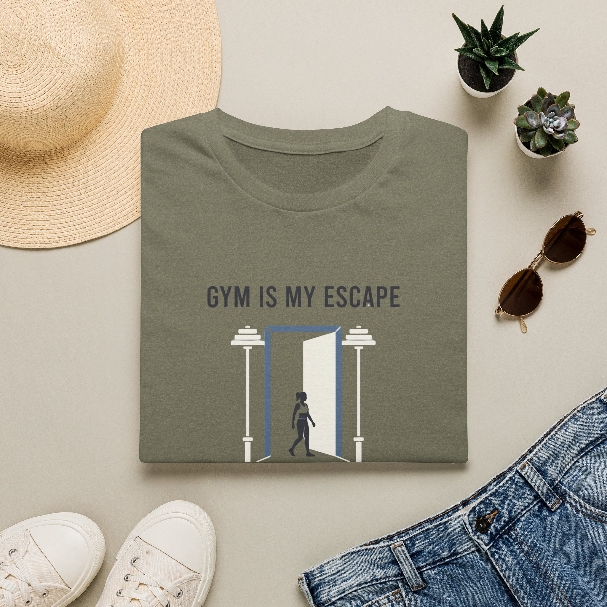 Gym is my escape - Minimalistic T-Shirt