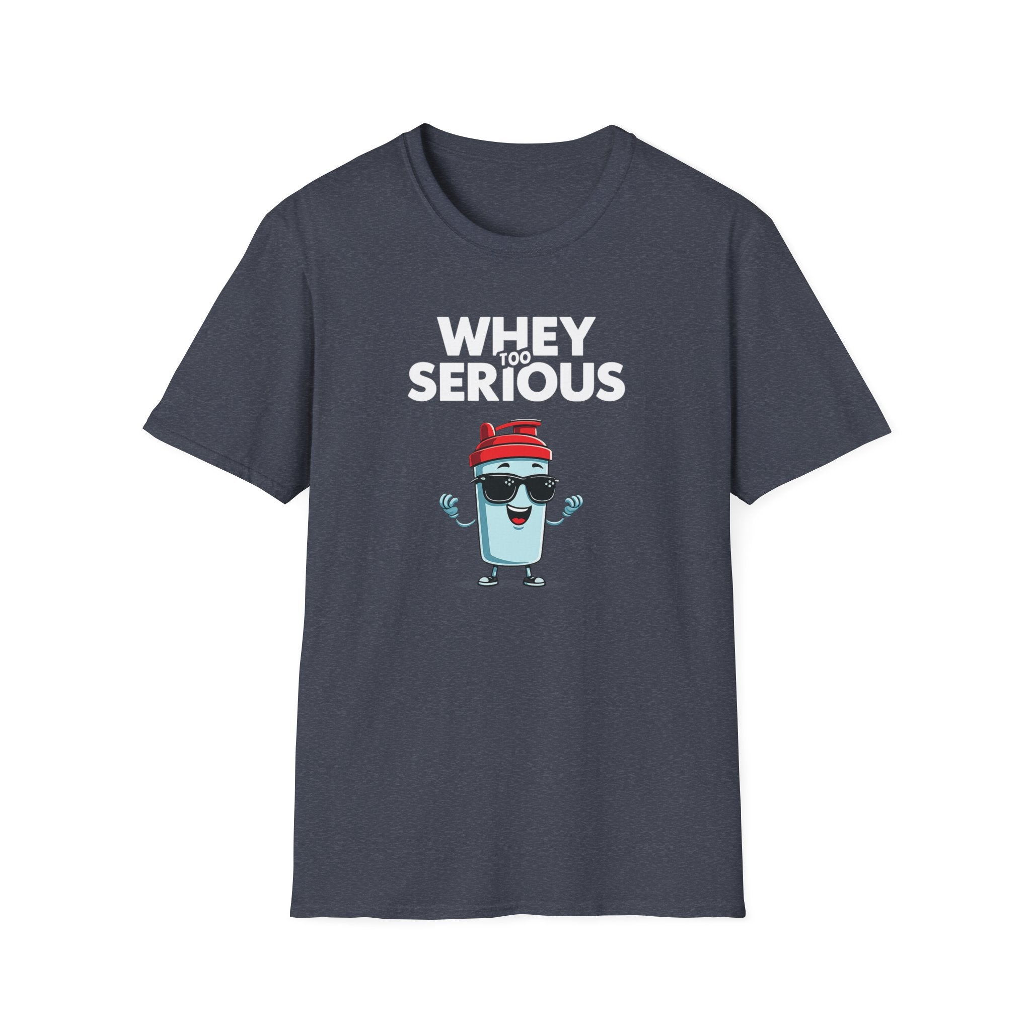 Whey Too Serious – Cartoon Shaker Edition T-Shirt