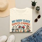 Body clock expects barbell T-Shirt
