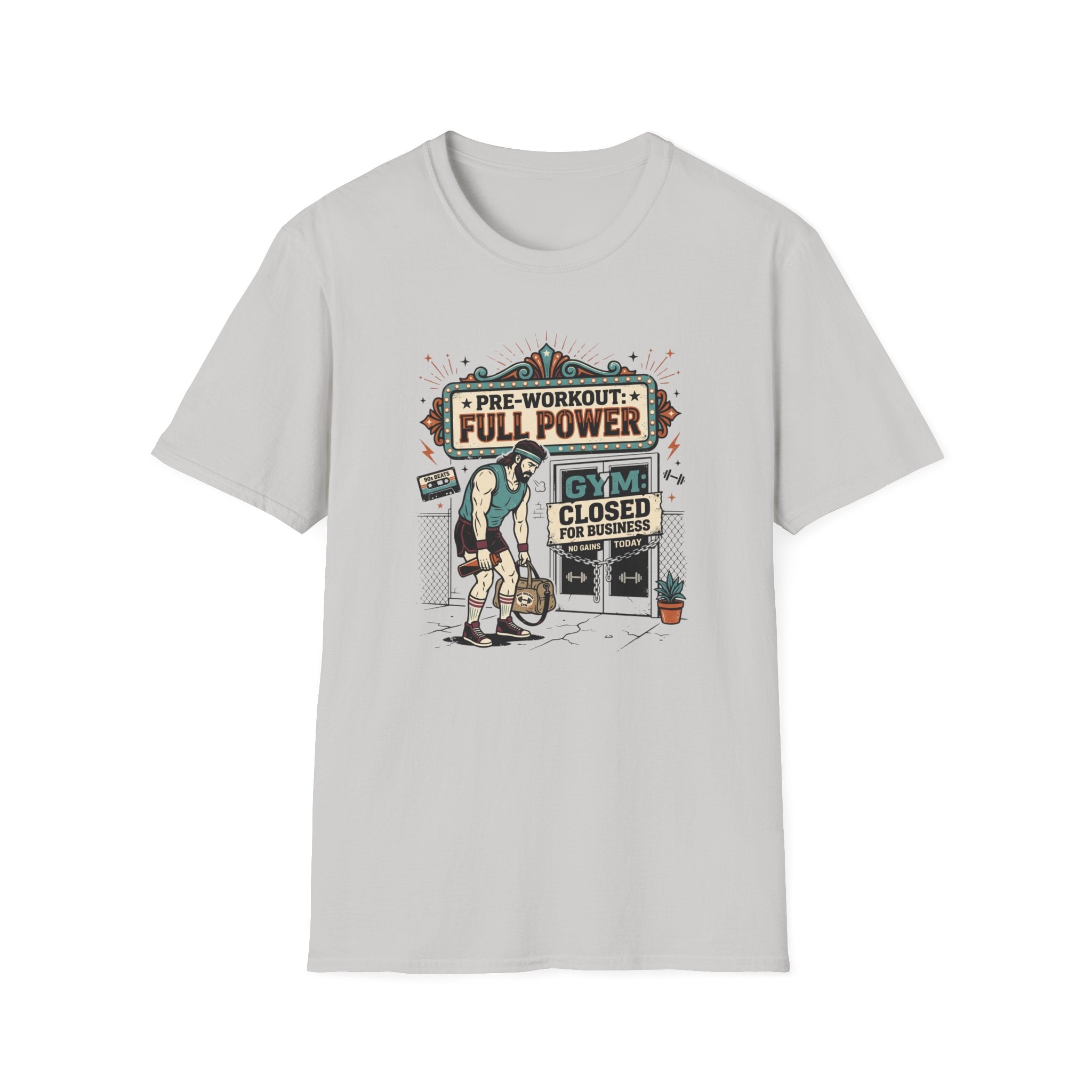 Pre workout _ Full power, Gym _ Closed T-Shirt