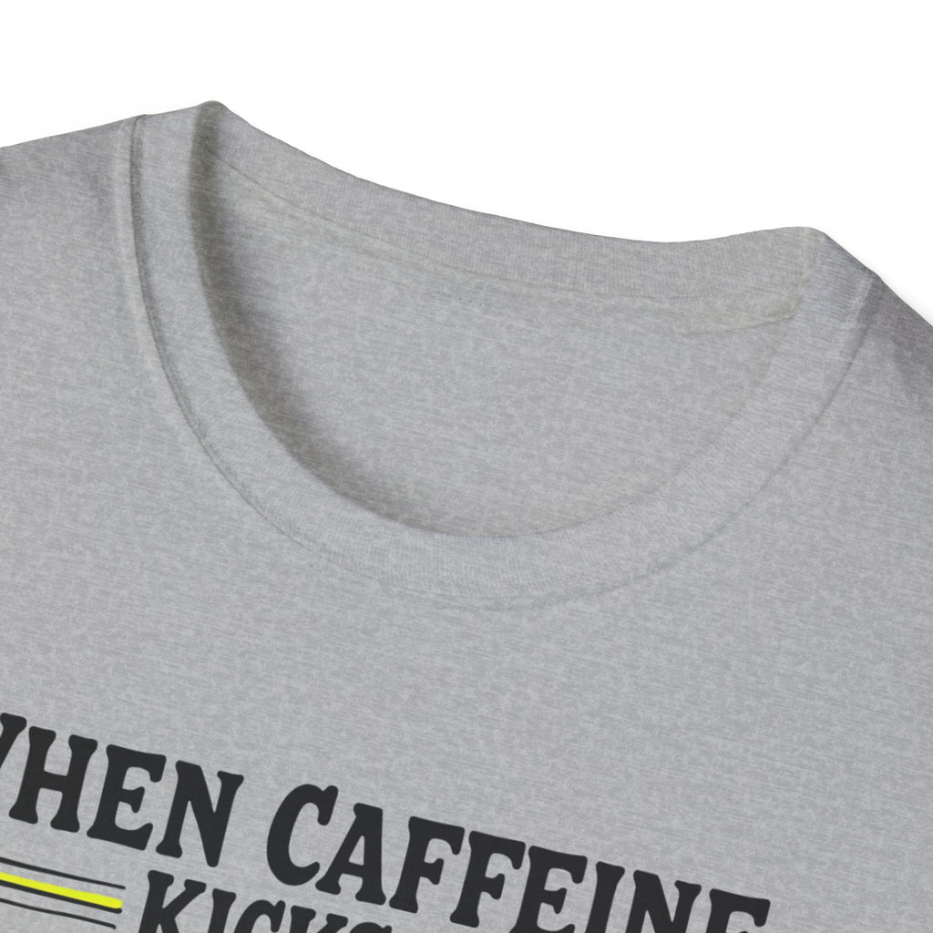 When Caffeine Kicks In – Comic Pop Brain Burst T-Shirt