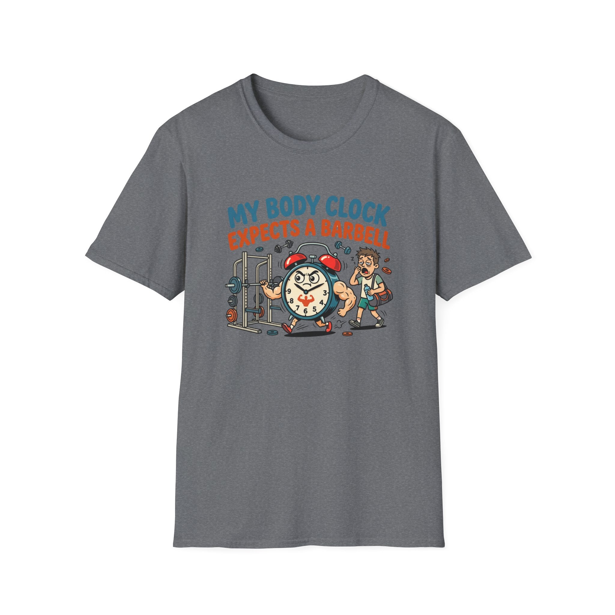 Body clock expects barbell T-Shirt