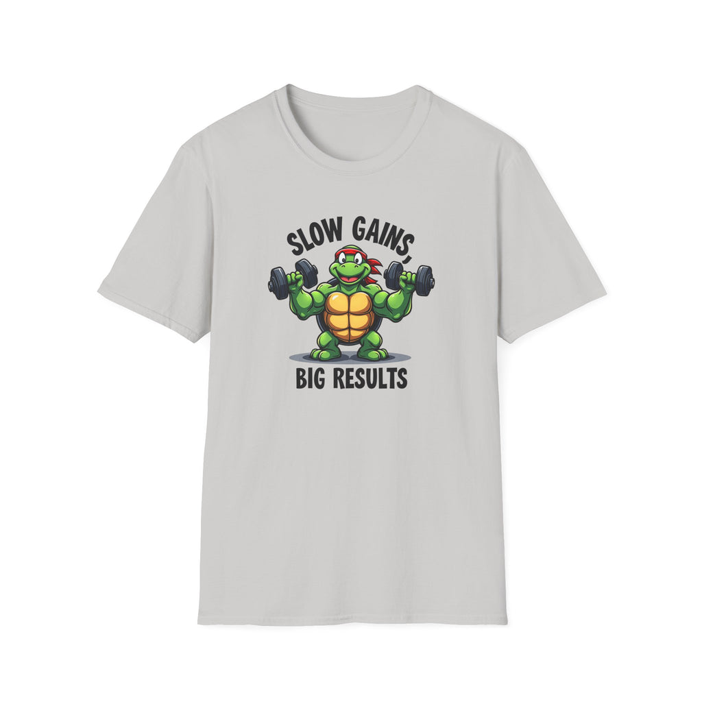 Slow Gains, Big Results – Turtle Power Edition T-Shirt