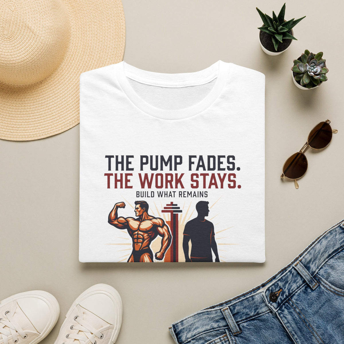 The pump fades. The work stays T-Shirt