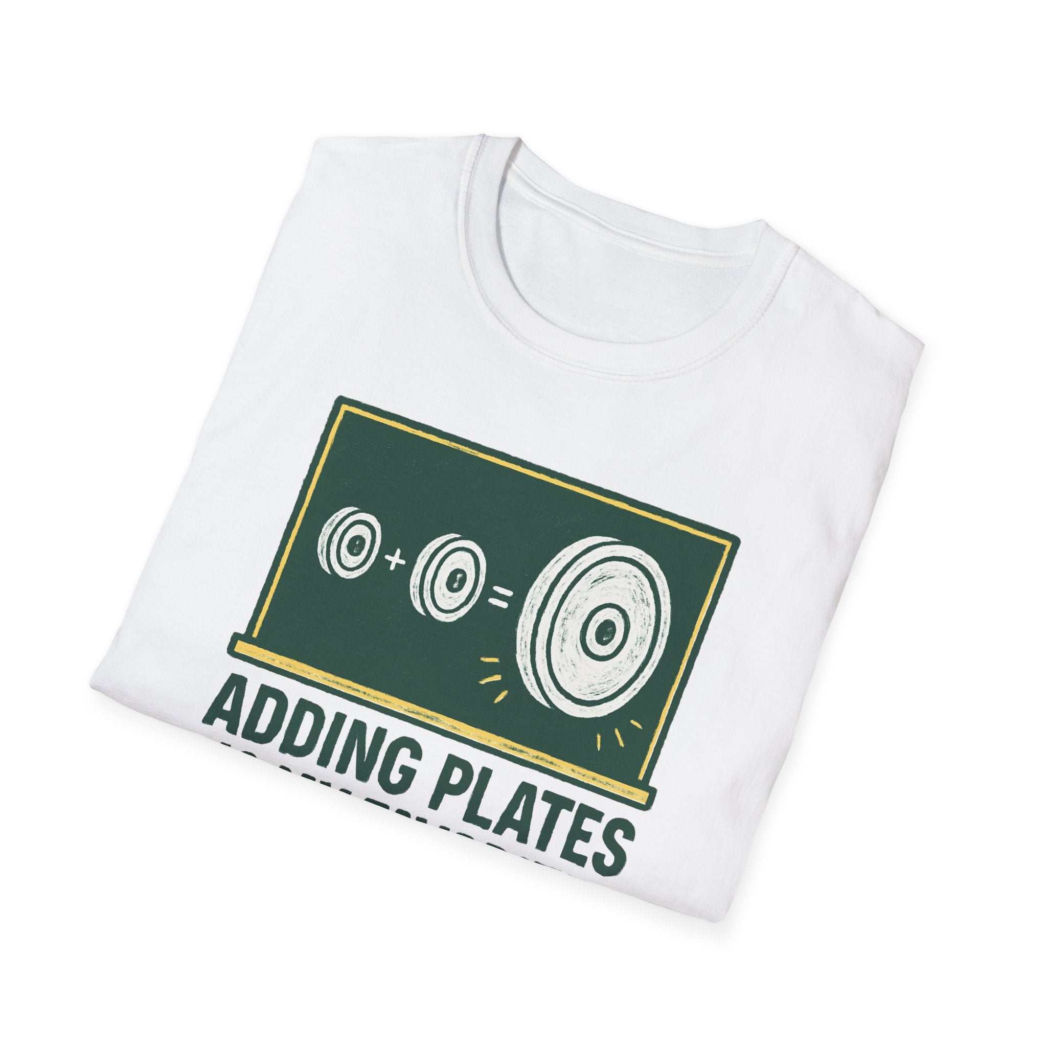 Adding Plates Is My Favorite Subject – Chalkboard Gym Edition Tshirt