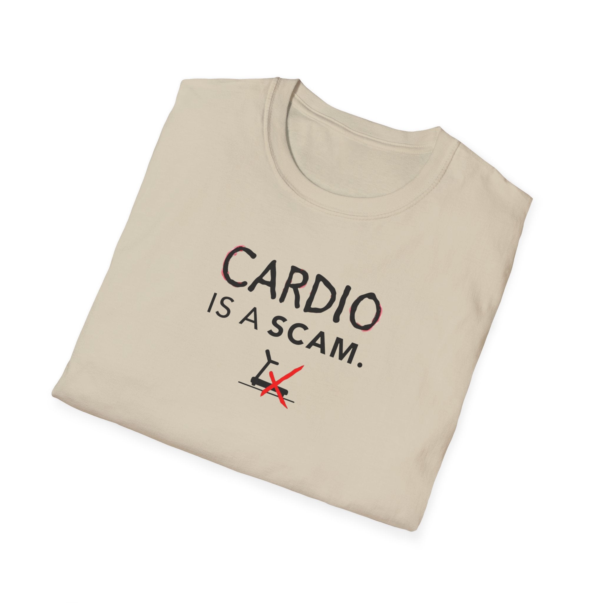 Cardio Is a Scam typo T-Shirt
