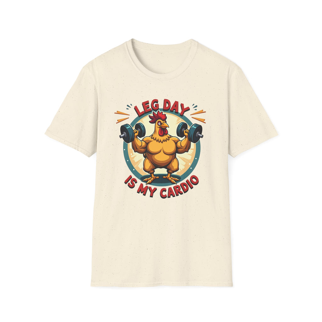 Leg Day Is My Cardio (Muscle Chicken Edition) T-Shirt